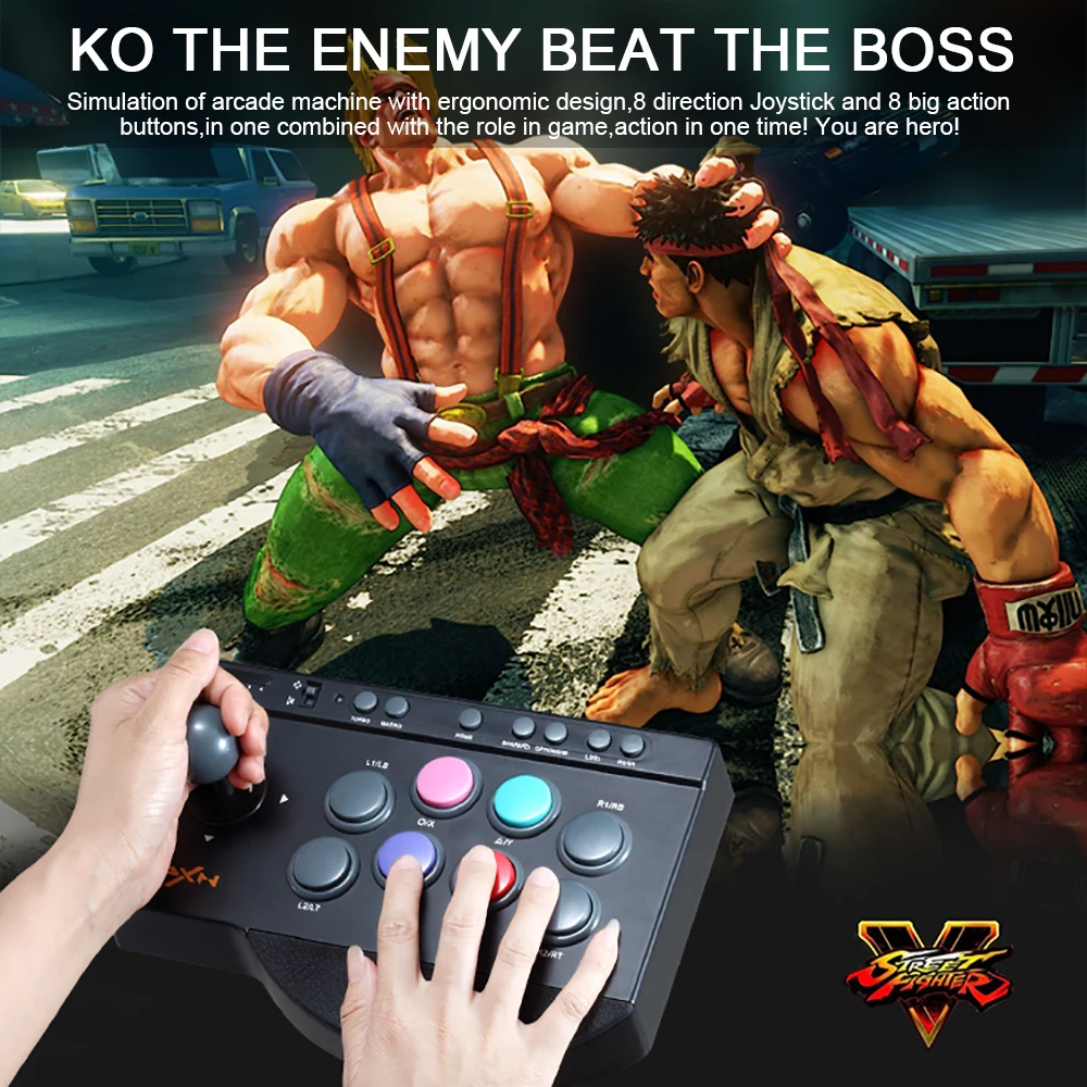 Pxn-0082 игры джойстиком игрового Пульты ДУ для игровых приставок 8 Пуговицы игра