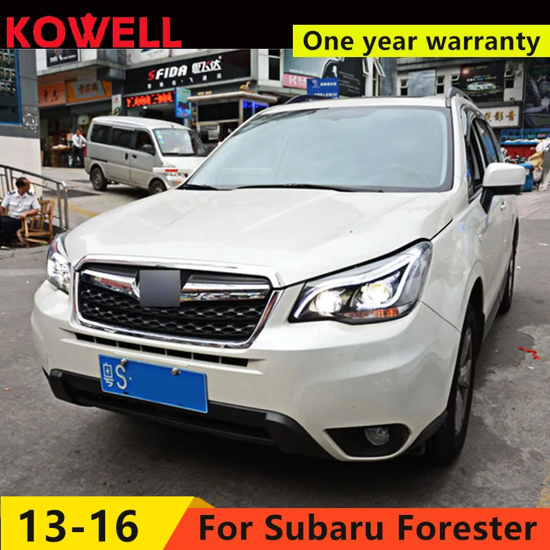 

KOWELL Car Styling For Subaru Forester Headlights 2013-2016 LED Headlight DRL H7 D2H Hid Option Angel Eye Bi Xenon