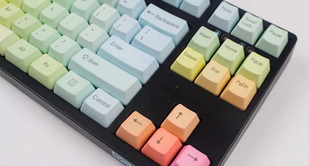 NPKC Радуга градиент колпачки толстые PBT ANSI макет OEM или Cherry профиль Fit Cherry MX переключатели механических клавиатуры
