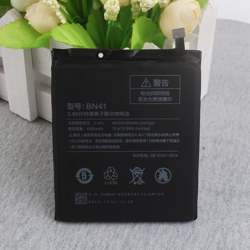 ocolor For Xiaomi BN41 Battery 4000mAh for xiaomi Redmi Note 4 MTK Helio X2 4X Pro 4G+64G Backup Smartphone+Tools | Мобильные