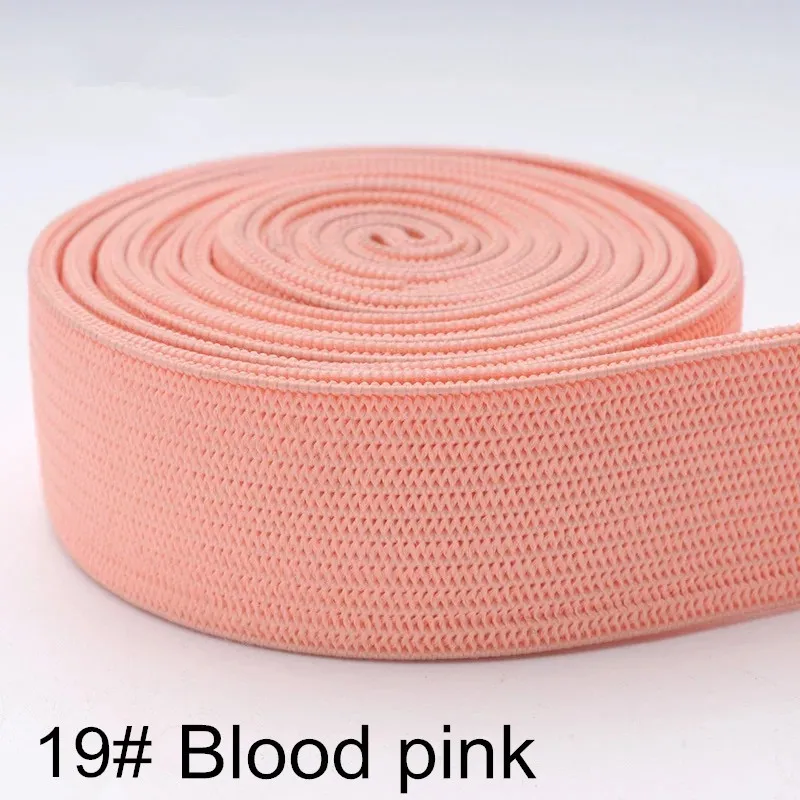 C19 Blood pink 1 метр цветные резинки 20 мм плоская прошивка резинка для нижнего белья трусы Бюстгальтер резиновая одежда декоративный мягкий пояс - Цвет: C19 Blood pink