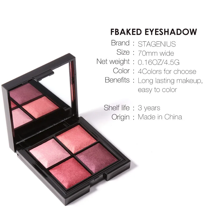 STAGENIUS Matte baked Eyeshadow Palette Nude Minerals Professional Eye Shadow Powder Pigment Cosmetic Waterproof Makeup |