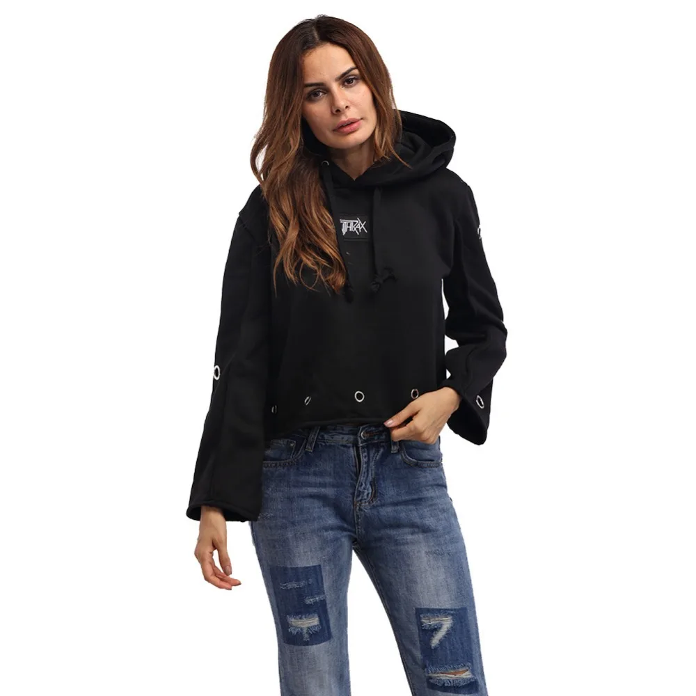 Tilapia 2017 new autumn women hoodies casual solid hooded swearshirt long sleeve girls | Женская одежда