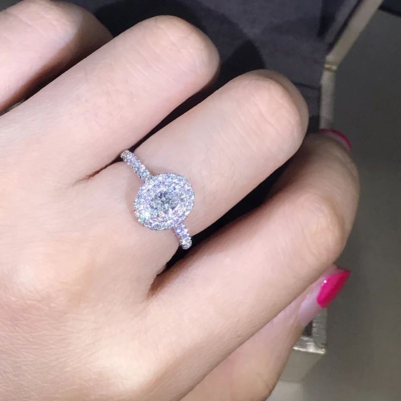 18 K 750Au золото Moissanite алмазное кольцо обручальное кольцо D Цвет VVS с национальным сертификатом MO-H1015