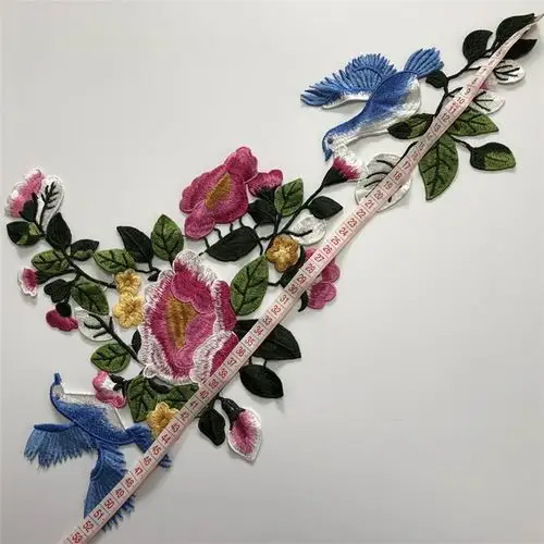 Bird Applique Модные вышитые нашивки для шитья с объемной цветочной аппликацией, нашивка для одежды, женская свадебная нашивка - Цвет: Bird Applique