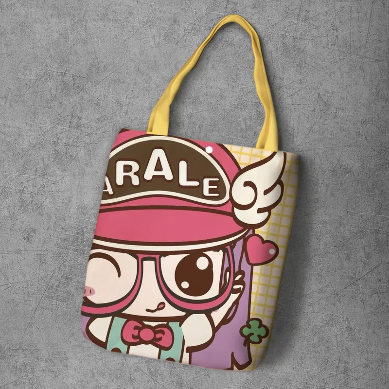 Arale девушка мультфильм студент печатных холст шоппинг рюкзак большой емкости аниме Tote Модные женские повседневные сумки на плечо