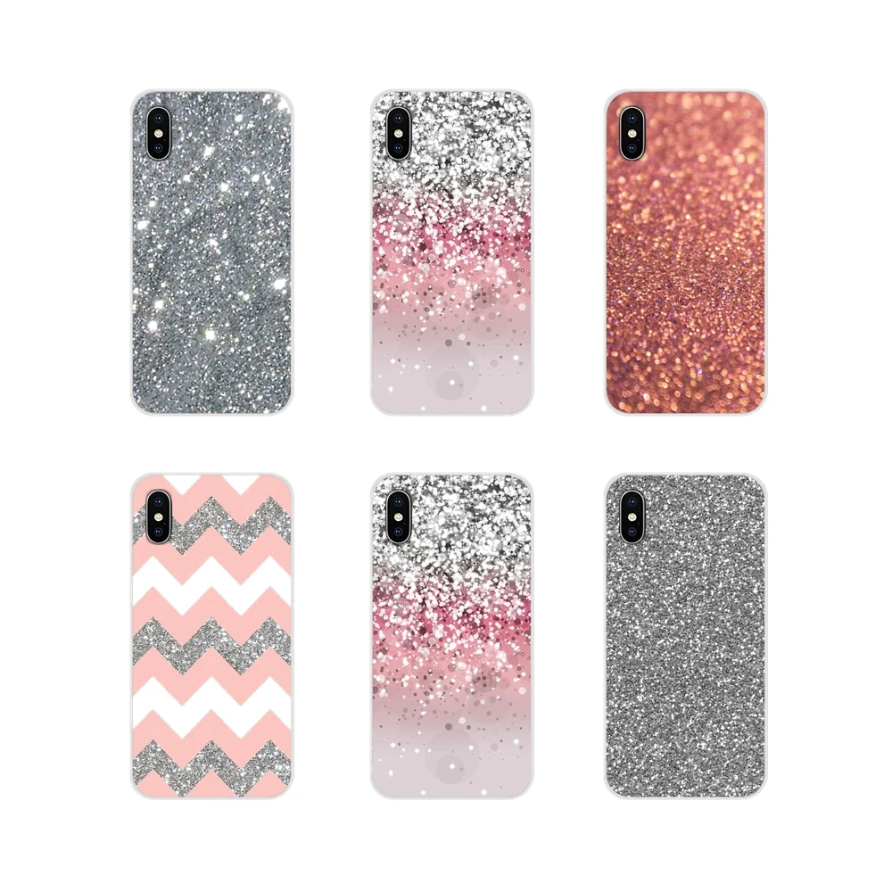 For Huawei G7 G8 P7 P8 P9 P10 P20 P30 Lite Mini Pro P Smart Plus 2017 2018 2019 Mobile Phone Cover Enjoy Silver Pink Glitter Art | Мобильные
