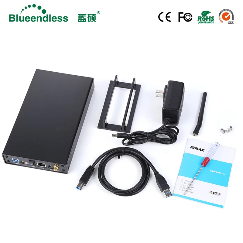 Aluminum Hard Disk External Case Nas Wifi Router 300mbps Wifi Repeater HDD3.5 Sata to Usb 3.0 Enclosure External Hard Drive Box images - 6
