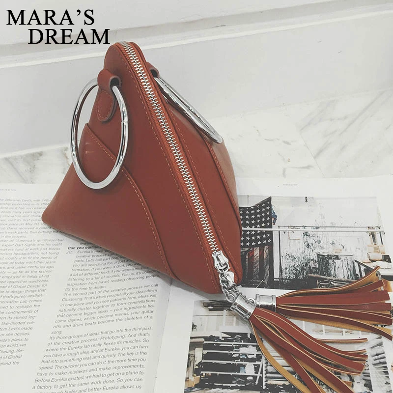 Женская сумка клатч Mara's Dream однотонная мини из искусственной кожи с кисточками