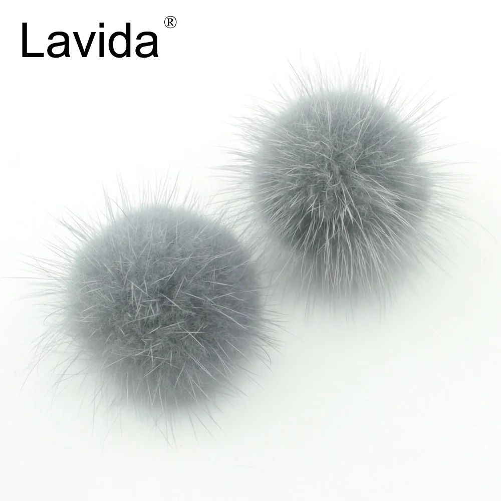 Браслет для ключей Lavida F18 10 шт. 35 мм Меховые помпоны из меха норки ожерелье сделай