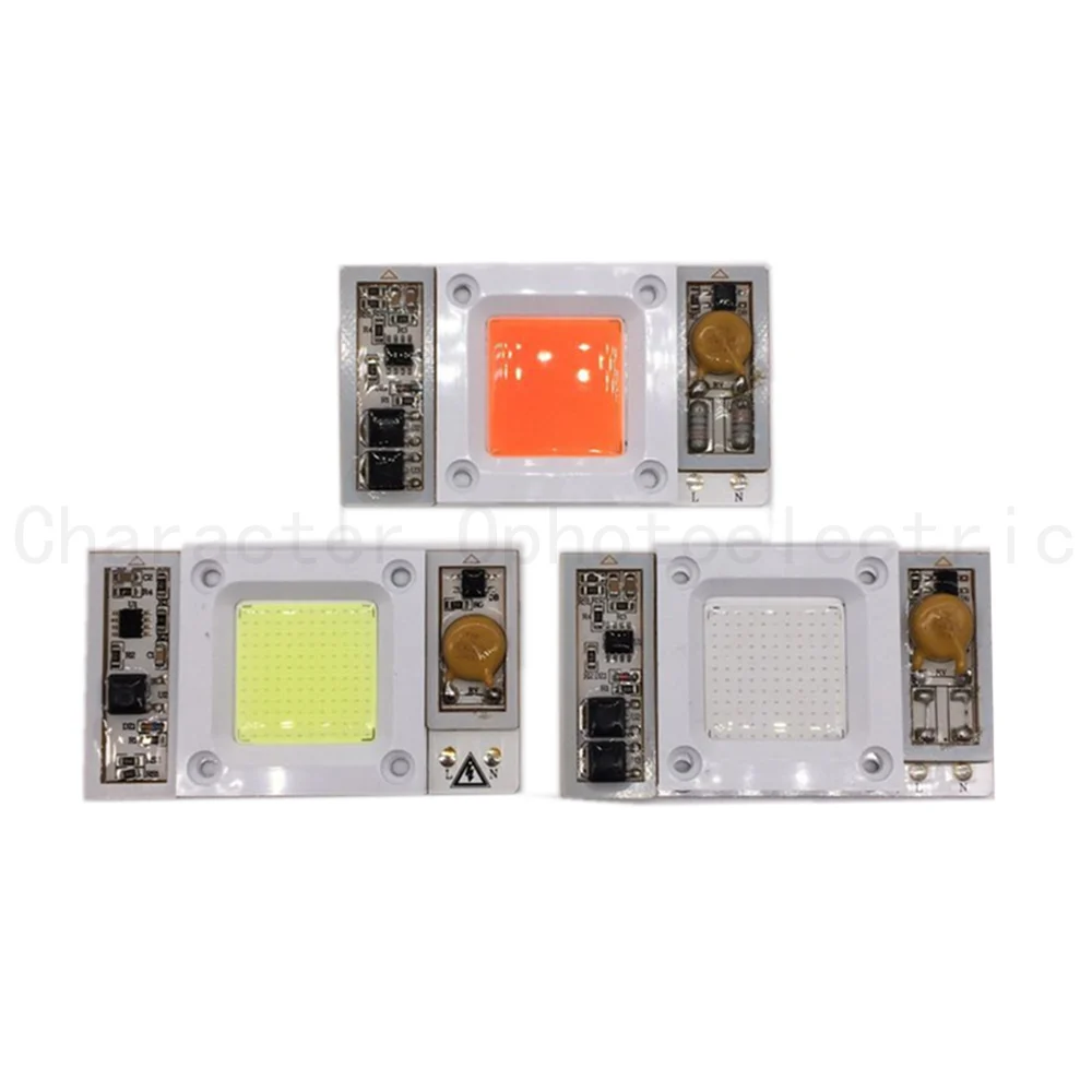 5 pcs50W 110В/220В AC высокомощный светодиодный чип встроенный драйвер теплый белый