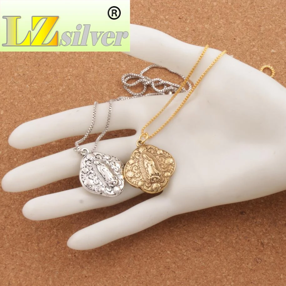 Ожерелье с подвеской в виде католической леди грации 24 дюйма 2 цвета|pendant necklace|gift