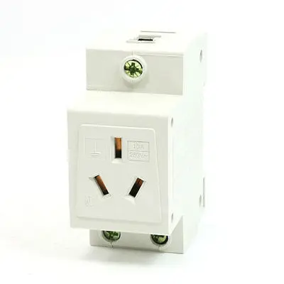 DIN рейку 3Pin модульная Мощность разъем AC250V/10A для Австралии зажигания|socket a|socket