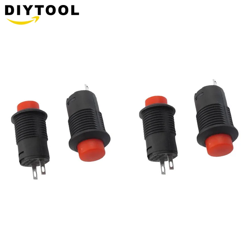 10X 2 Pin SPST 1 5 a 250 В переменного тока 3a 125 Красный Мгновенный Круглый кнопочный