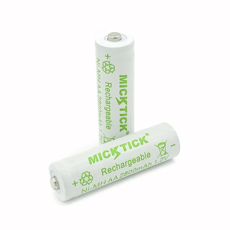 10 шт. MICKTICK АА 5 # батареи Перезаряжаемые 2800 мАч 1 2 В 2a Ni MH аккумуляторы большой