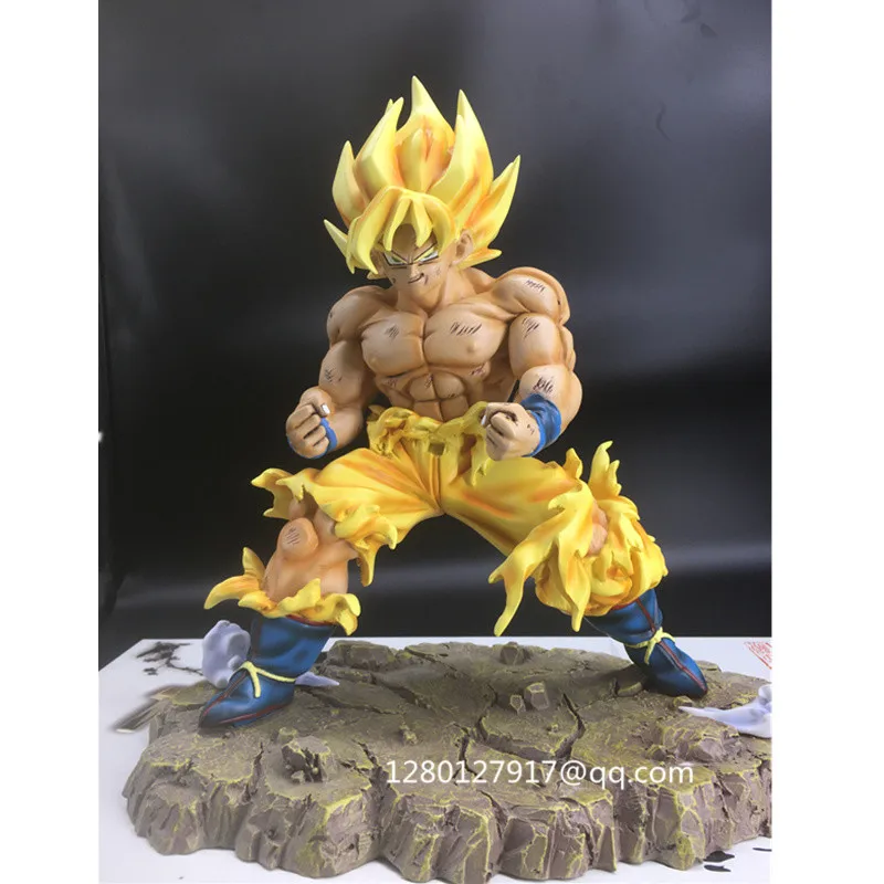 26 см Dragon Ball Z статуя Сон Гоку Супер Saiyan Gk 1/6 полноразмерный портрет резиновая фигурка героя Коллекционная модель игрушечная коробка Q725