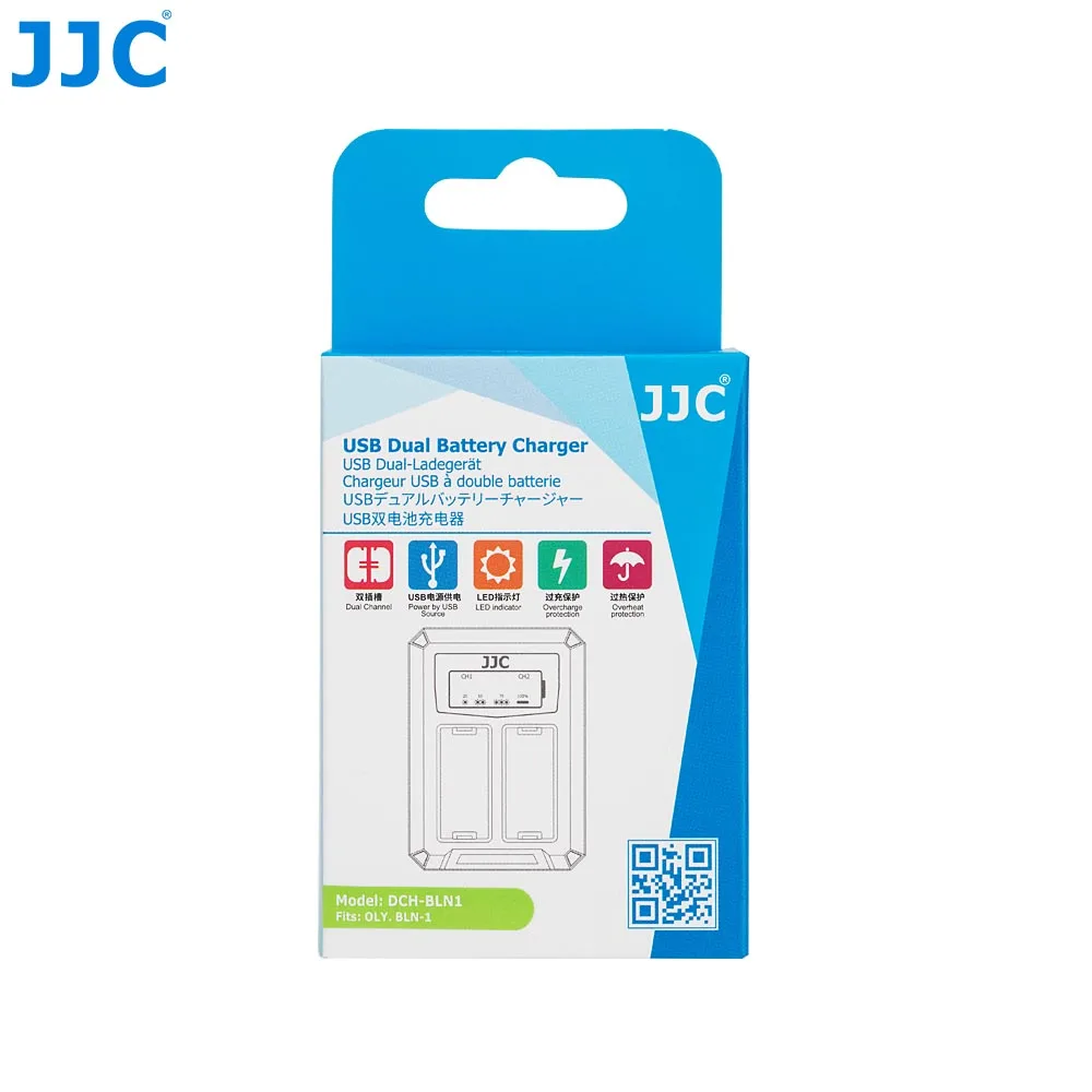 JJC двойное зарядное устройство для камер для Olympus BLN-1 JJC B-BLN1 USB порт с удлинителем 2,5 часов время зарядки