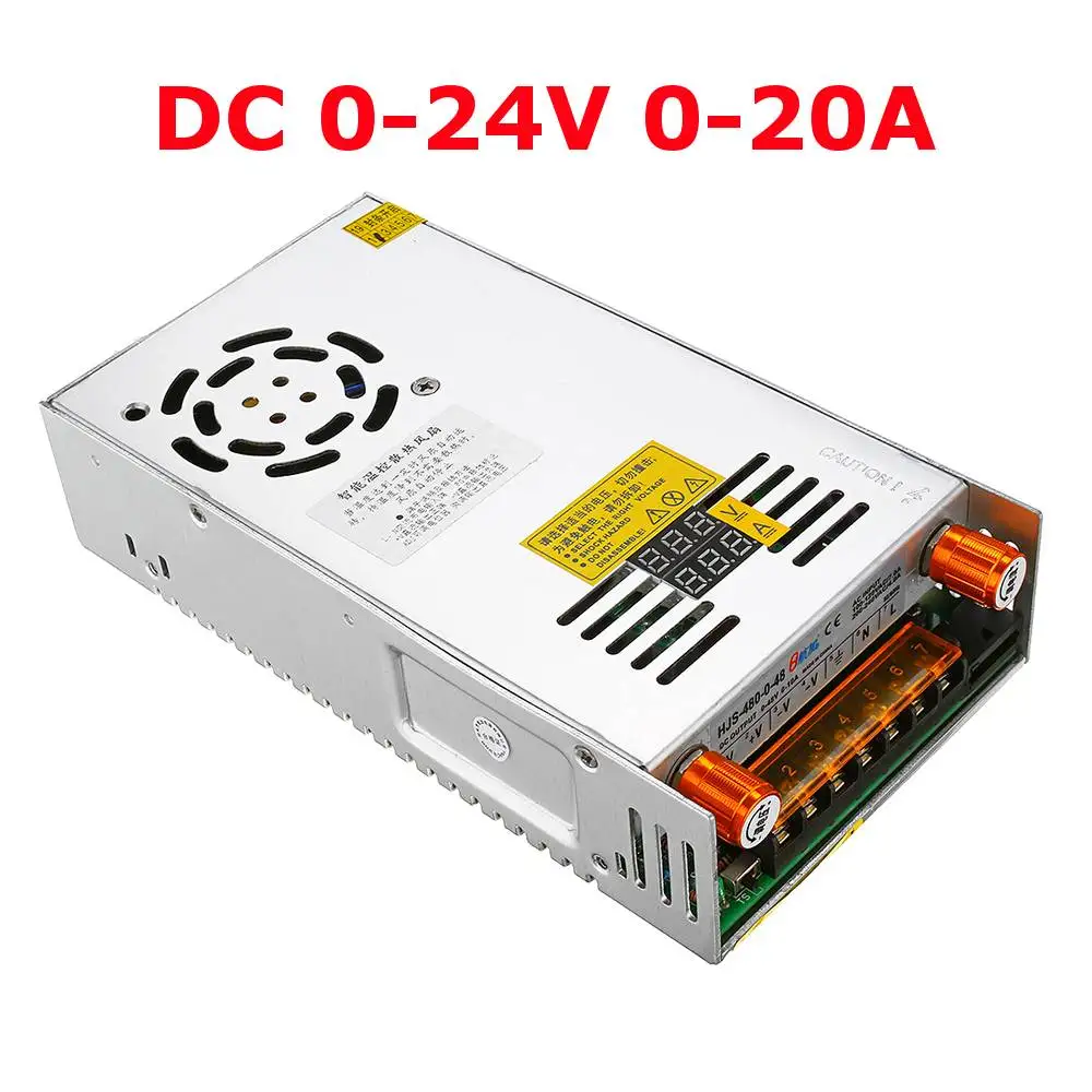 Серебристый Переключение Питание трансформатор Регулируемый AC 110/220V DC/DC 0-24/36/48V 480W с двойным цифровым Дисплей для Батарея зарядки - Цвет: Серебристый