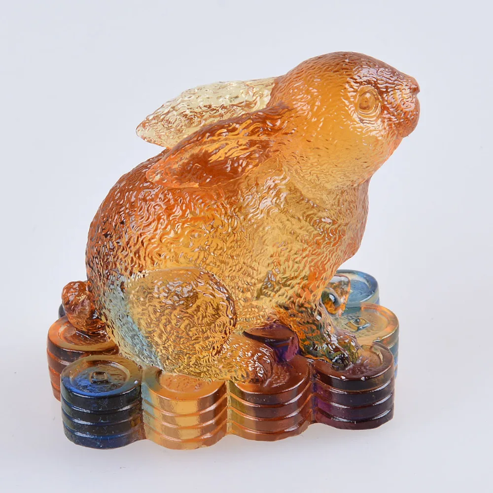 Liuli 12 китайских знаков зодиака статуэтка кролика Paperweight красивые коллекционные