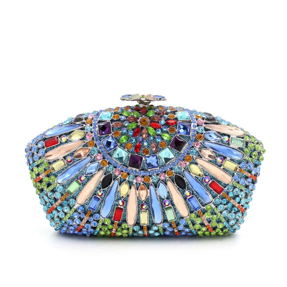 Natassie Для женщин вечерние серебряные Сумки Кристалл партия сумка женская Клатчи и