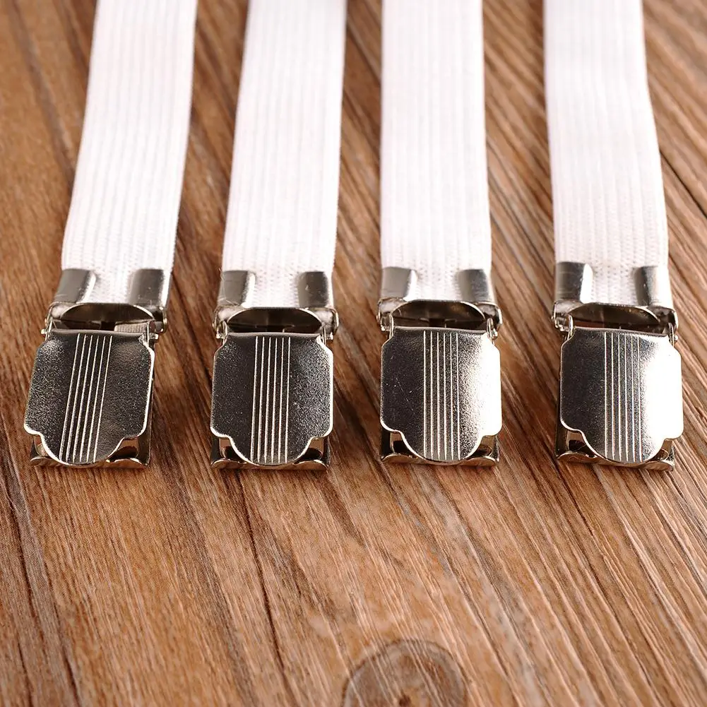 4pcs/Set Bed Sheet Grippers Useful Multipurpose Fasteners Elastic Holder Clip Iron Clamp Nylon String Clips | Дом и сад