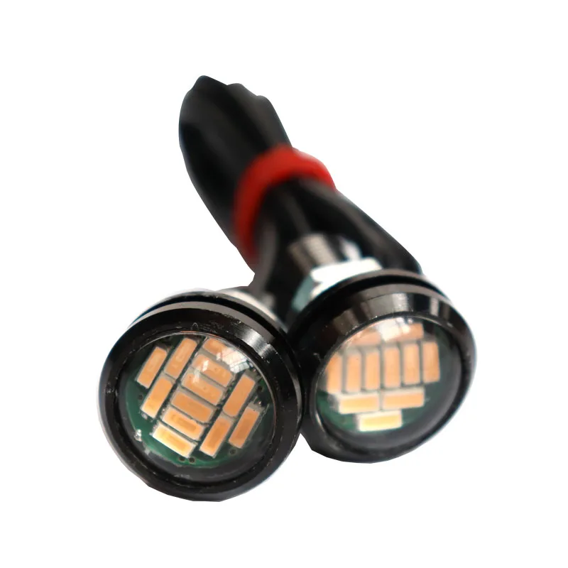 Новый DRL светодиодный 20 мм 12 SMD 4014 орлиный глаз светильник дневного