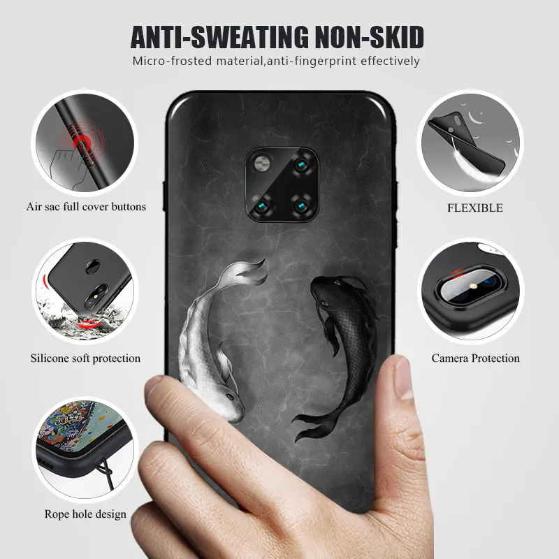 Чехол с деревянным покрытием для Huawei mate 20 pro mate20 мягкий силиконовый чехол из ТПУ