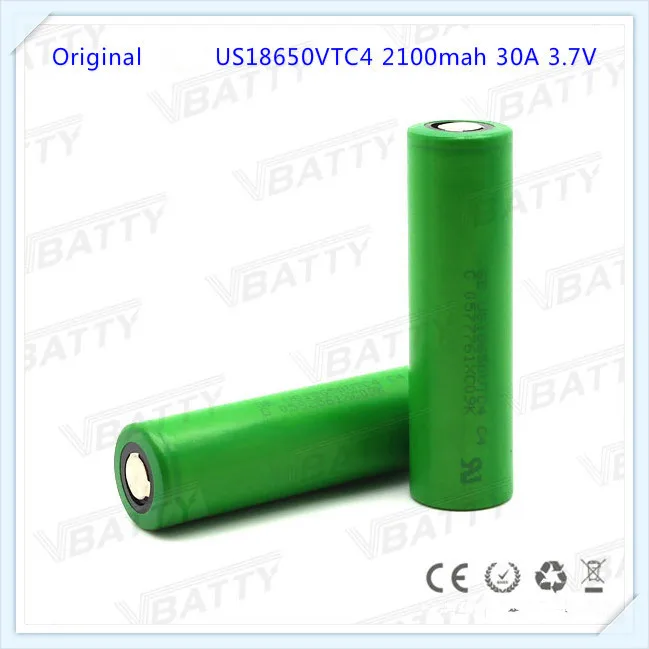 Аккумулятор 30A US18650VTC4 2100mah 18650 Li Ion аккумулятор для Sony brand (1 шт.)|li-ion battery|rechargeable