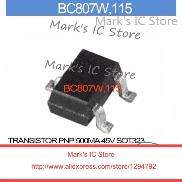 BC807W 115 транзистор PNP 500MA 45В SOT323 1 807 W 11 BC807 | Электронные компоненты и принадлежности