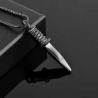 punk jewelry stainless steel cremation ash urn necklaces for ashes pendants attractive knife men jewelry hot sale