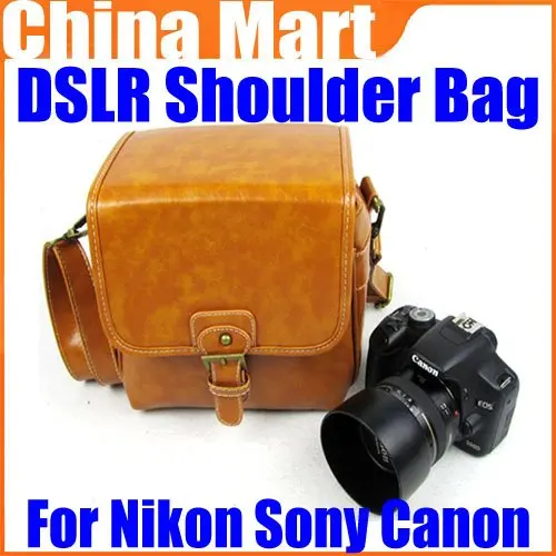 Винтажный делюкс DSLR камера наплечная сумка фото видео гаджет мешок полиуретан