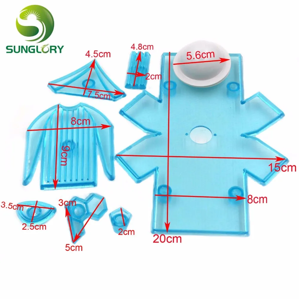 9 шт. пластиковая клейкая паста для украшения футбольной и одежды резак печенья