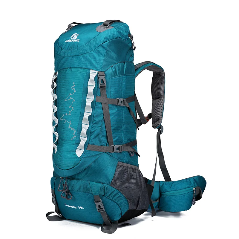Beste 80L Camping Wandelen Rugzak Grote Outdoor Rugzak Nylon Superlichte Sport Reistas Aluminiumlegering Ondersteuning Bergbeklimmen Zak
