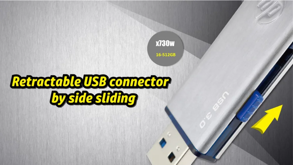 Hp USB 3,0 USB флэш-накопитель 64 ГБ флеш-накопитель 16 Гб Память Флешка x730w металлический флеш-накопитель высокоскоростной C USB флэш-накопитель мини