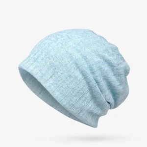 New Arrival Spring Summer Beanie Hats for Women Solid Color Linen Thin Breathable Beanies Skullies Caps Bonnet for Female White
