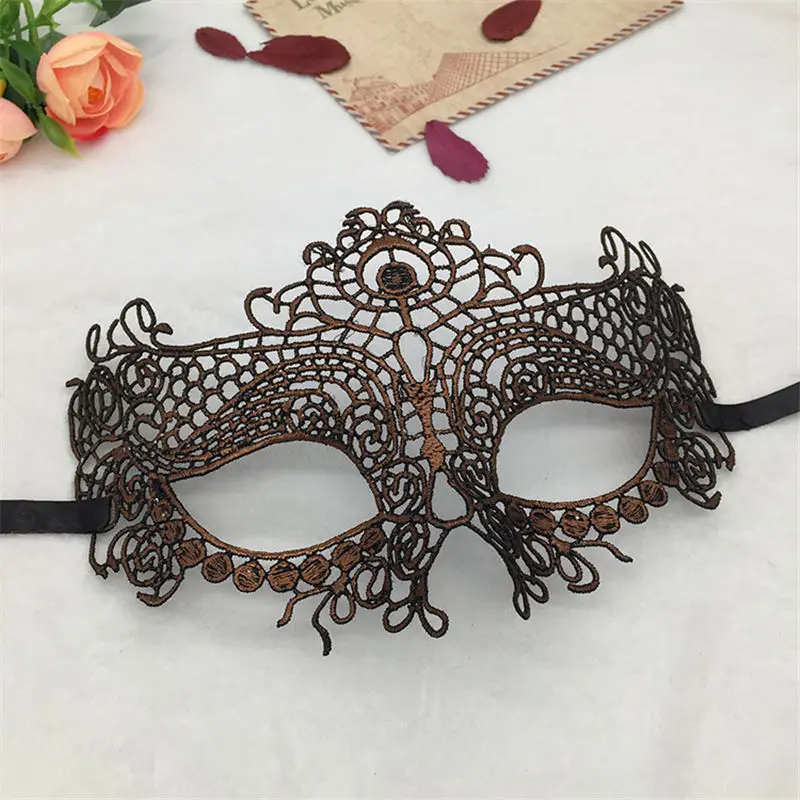 Женская сексуальная Маскарадная маска из кружева фиксированной формы для