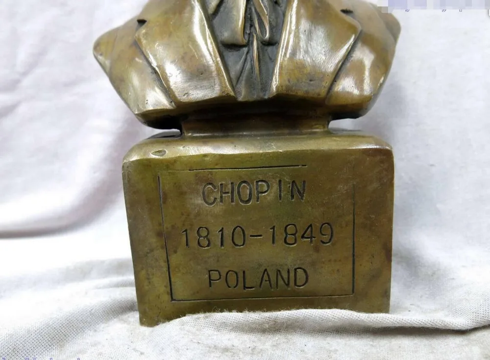 10 &quotКитайская латунная медная резная изящная скульптура из Польши|copper bead|statue of