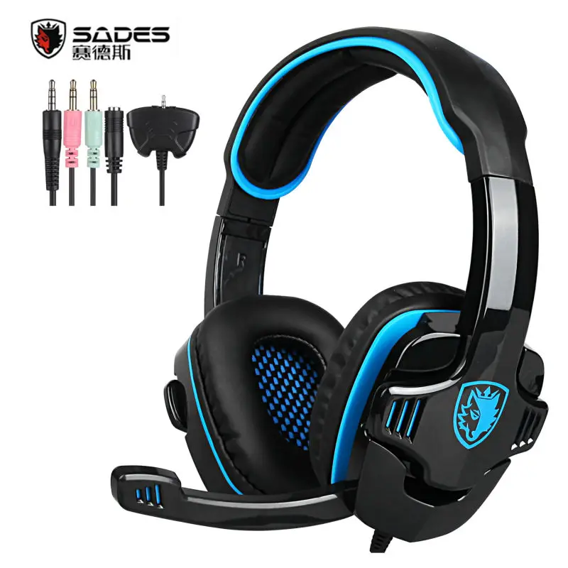 Sades PS4 игровые наушники гарнитуры проводные с микрофоном для мобильного телефона