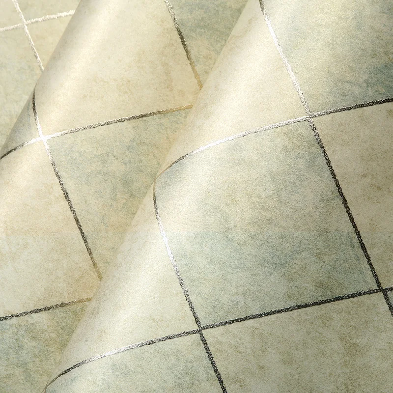 beibehang papel de parede American country bronzing diamond lattice non-woven wallpaper bedroom living room dining backdrop |
