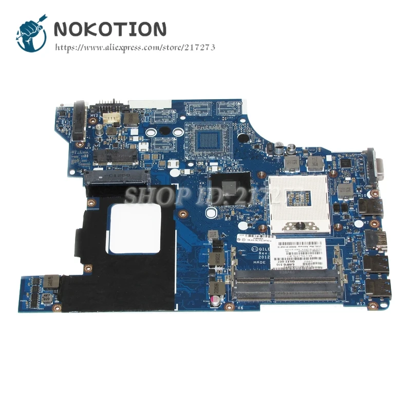 

NOKOTION For Lenovo E530 Laptop Motherboard 04W4014 QILE2 LA-8133P MAIN BOARD HM77 UMA DDR3