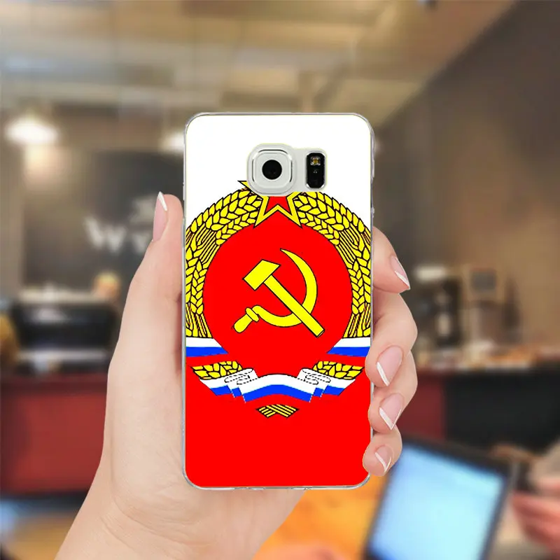 Флаг Российской Федерации Красная Армия мягкие чехлы TPU для samsung Galaxy Note 2 3 4 5 8 S2 S3 S4