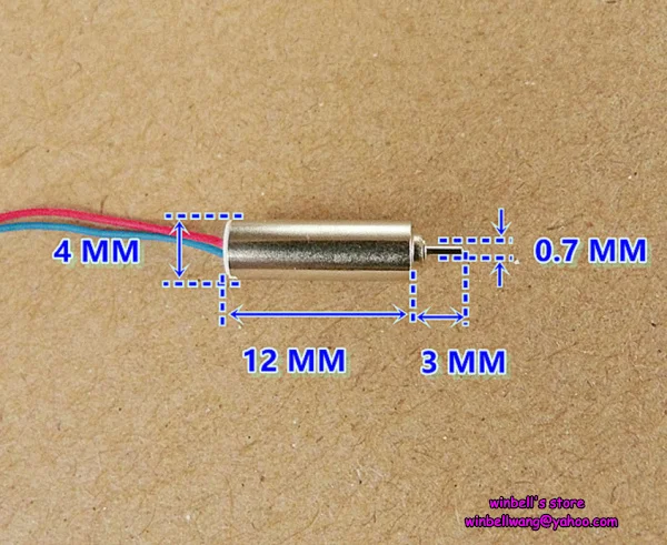 10 шт.! Мощный магнит NdFeB 4*12 мм Бессердечный двигатель 0412 DC6V 75000 об./мин высокоскоростной двигатель самолета
