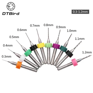 Набор сверл для печатной платы, комплект из 10 насадок из карбида вольфрама и стали для работ по металлу и дереву