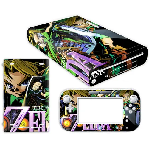 YS-WIIU-0046 Легенда о Зельде кожи наклейка для nintendo wii u консоль крышка с пультами контроллер скины для геймпад для nintendo wii u наклейка - Цвет: YS-WIIU-0046