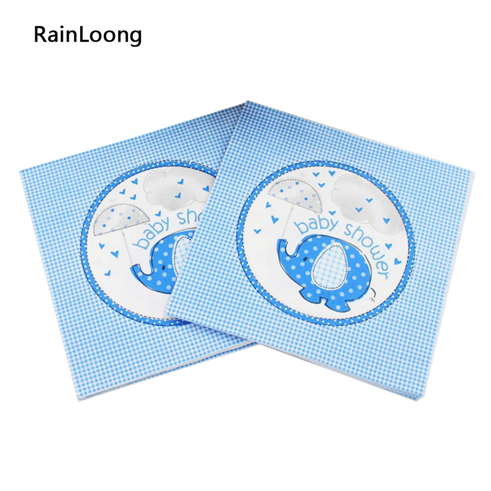 [RainLoong] слон Baby Shower бумажные салфетки с рисунком салфетка для декупажа Festas ткани