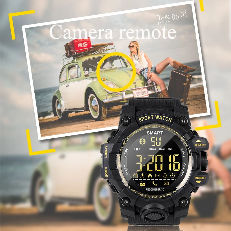 SENBONO Smart Watch EX16S 5ATM Waterproof smartwatch Remote Control Fitness Bluetooth Activity Tracker Sport | Электроника