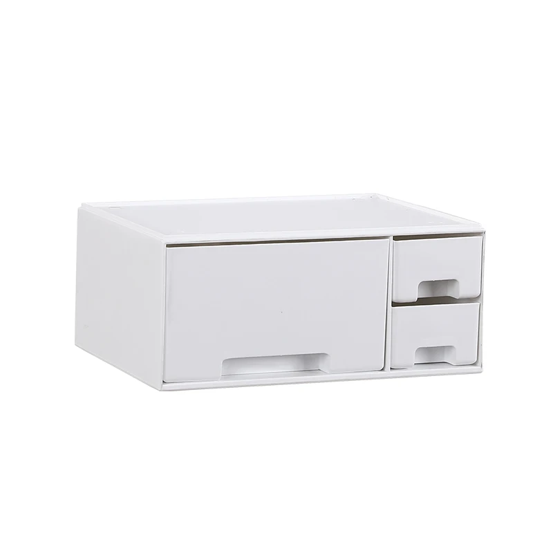 White 2 Новая коробка для хранения макияжа Многофункциональный туалетный стол Настольный косметический контейнер для хранения с держателем губная помада лак для ногтей чехол-Органайзер - Цвет: White 2