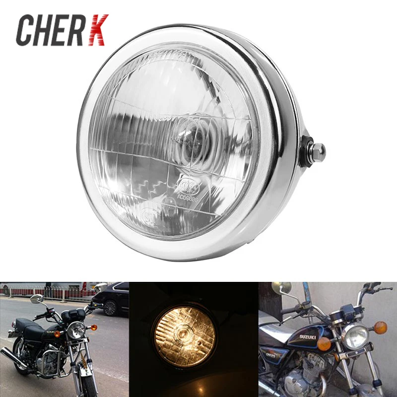 Универсальная мотоциклетная фара Cherk 4300K для Harley Honda Yamaha Custom Suzuki GN 125 мотоциклетные