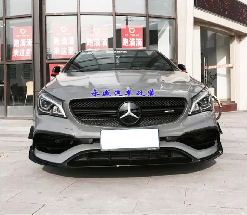 Автомобильный спойлер из углеродного волокна для переднего бампера для Benz W117 CLA200 CLA220 CLA260 CLA45 CLA-Class