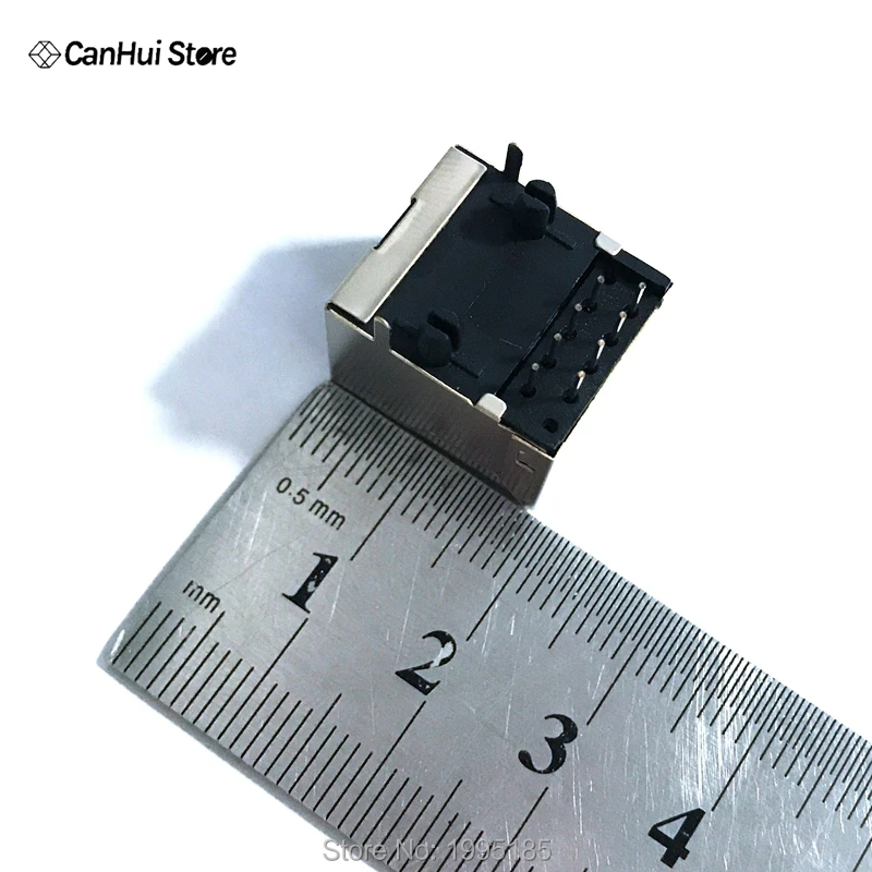 10 шт. в партии RJ45 Металл 8 Pin женский PCB правый угол гнездо платы разъем 8P8C Кристалл Головка Разъем 18 мм Сетевой интерфейс